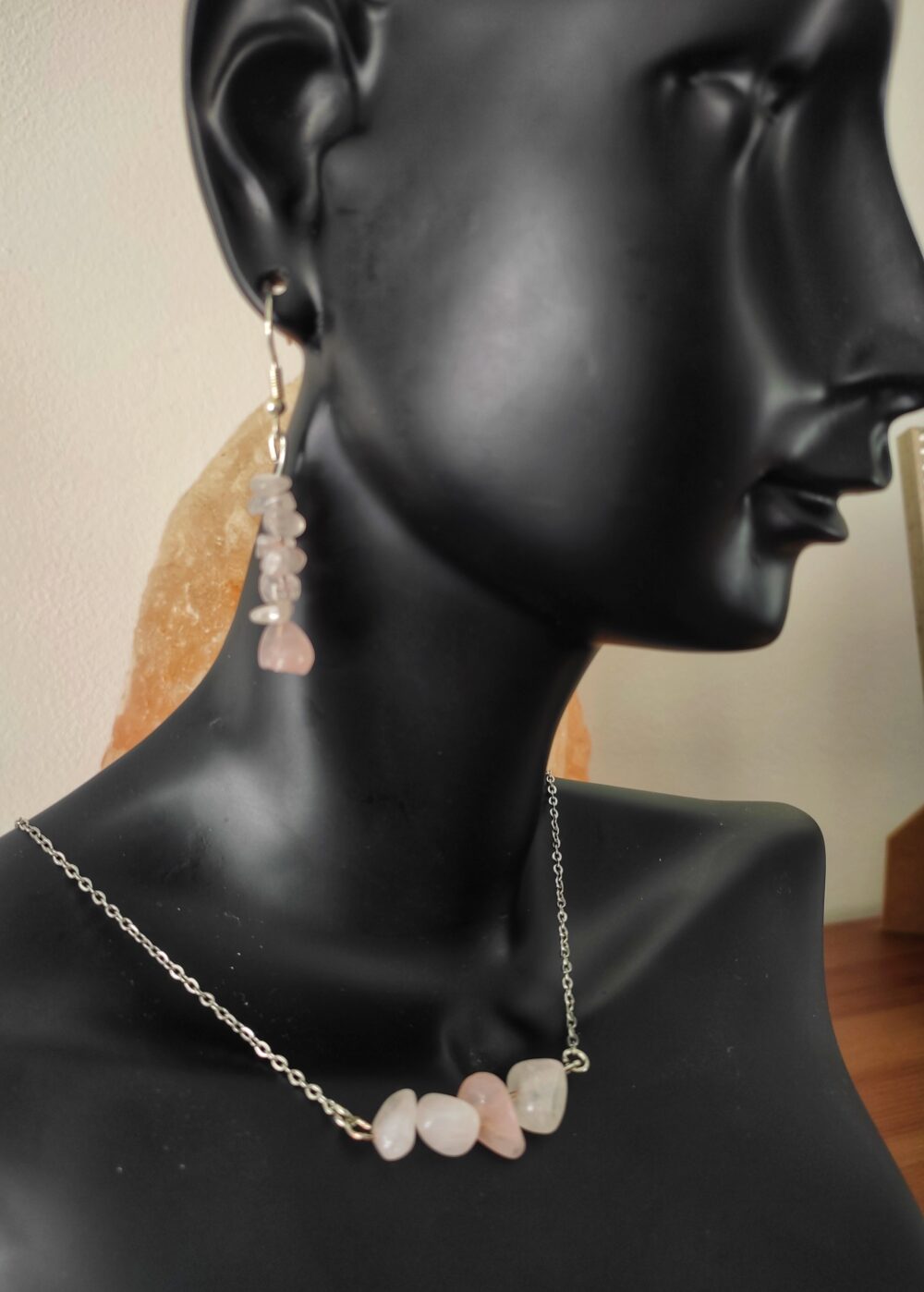 collier quartz rose